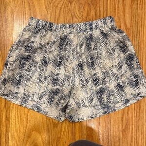 Urban Outfitters Black and Cream Patterned Shorts